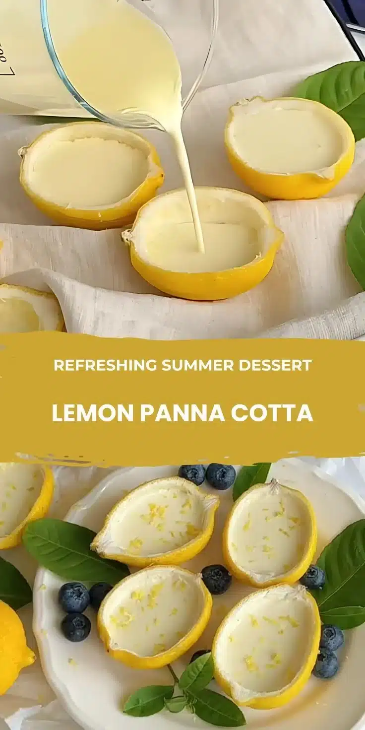 Delicious lemon panna cotta served in elegant dessert cups