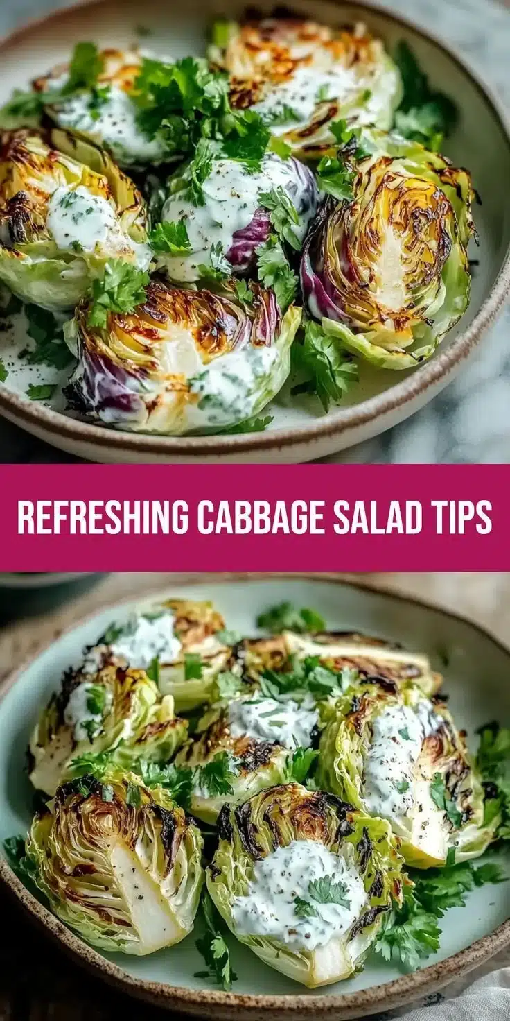 Refreshing cabbage salad with yogurt, a creamy and healthy dish.