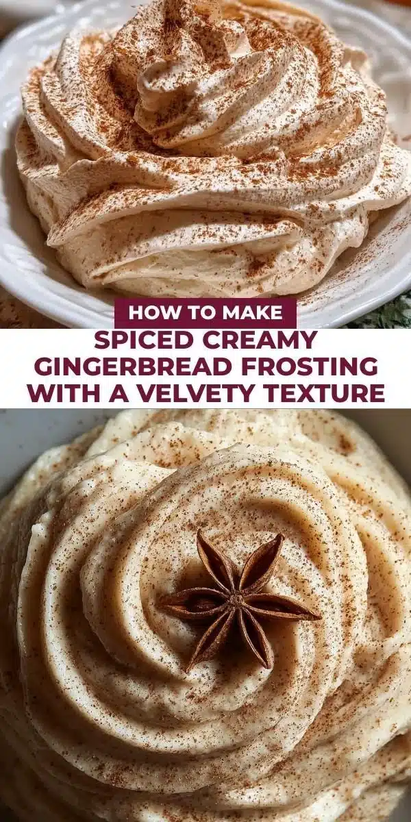 Delicious spiced creamy gingerbread frosting with a velvety texture