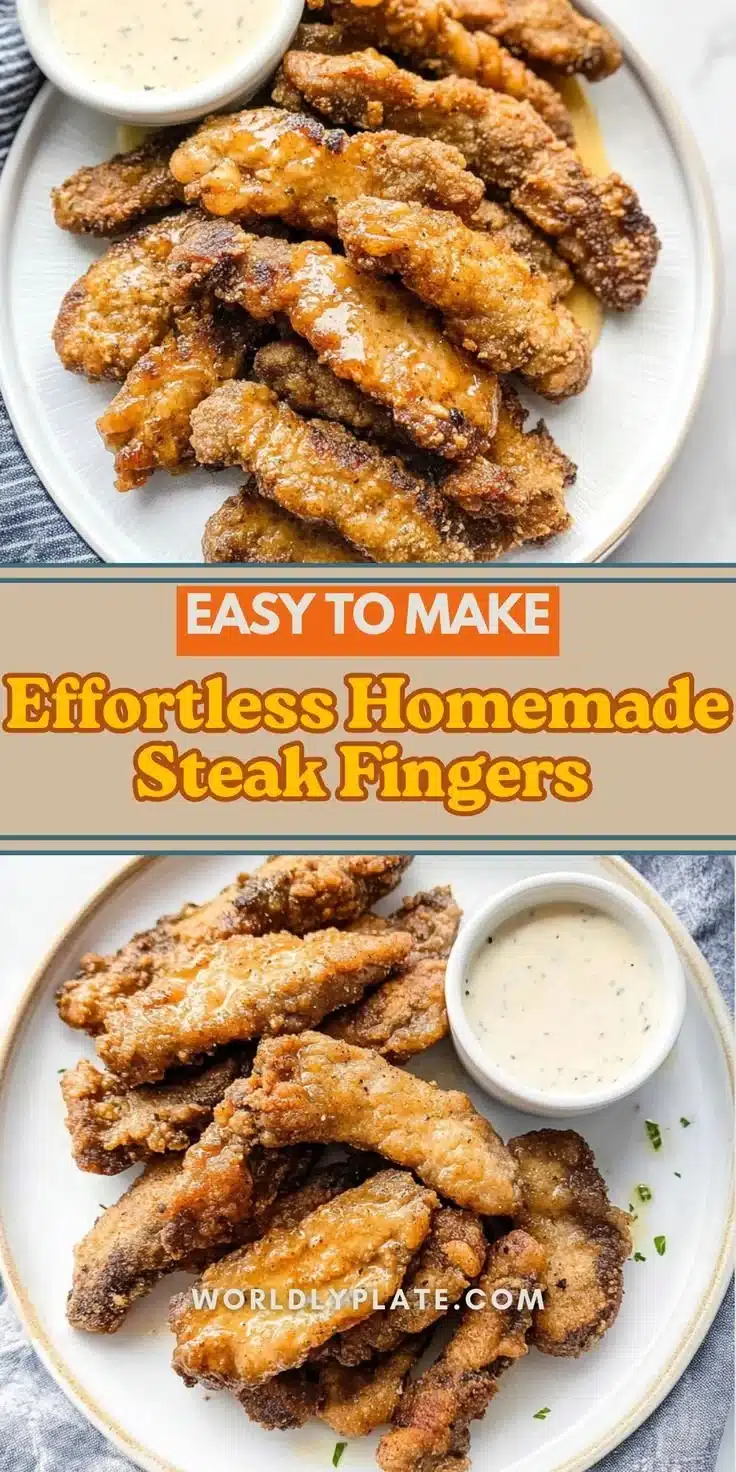 Delicious crispy steak fingers served with dipping sauce.