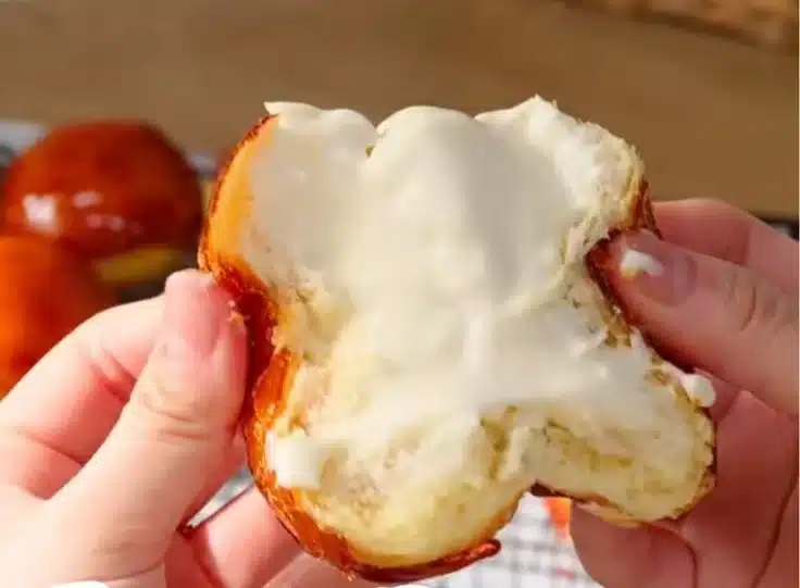 Delicious homemade caramel lava donuts with gooey filling