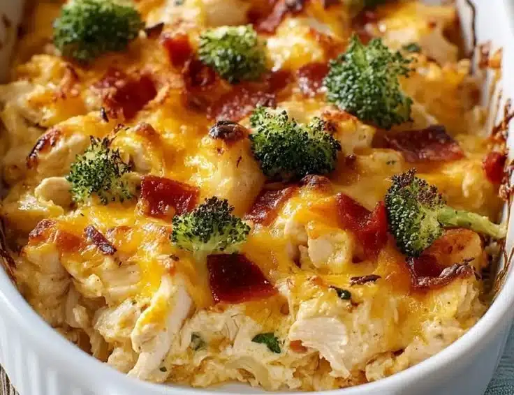 Easy low carb chicken casserole dish for family nights
